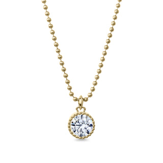 Pocketwatch Pendant Round Diamond GIA Certified