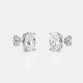 Prong Set Oval Studs