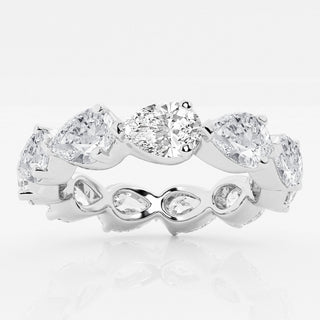 East-West Pear Shaped Eternity Band