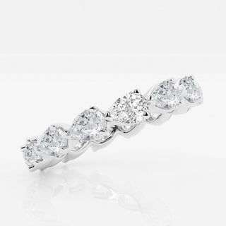 East-West Pear Shaped Eternity Band