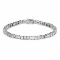 Fancy Shaped Lab Grown Diamond Tennis Bracelet in 14k White Gold