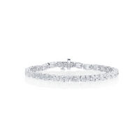 Fancy Shaped Lab Grown Diamond Tennis Bracelet in 14k White Gold