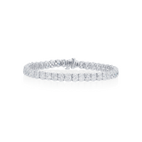 Fancy Shaped Lab Grown Diamond Tennis Bracelet in 14k White Gold