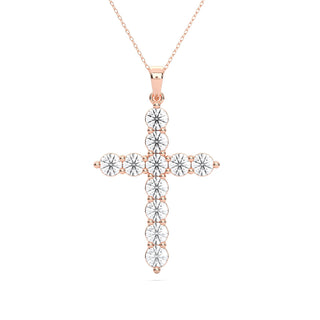 Diamond Cross Set in 14k Yellow Gold - 2.58 Cttw.