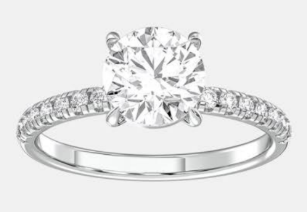 3.00ct Classic Pave Solitaire