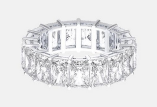 14k White Gold 5.00ctw Radiant Cut Eternity Band