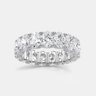14k White Gold 3.00ctw Oval Eternity Band