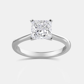 14k White Gold 2.00ct Princess Cut Solitaire Engagement Ring