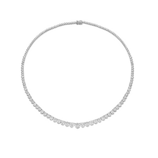 14k White Gold 15.40ctw Riviera Necklace