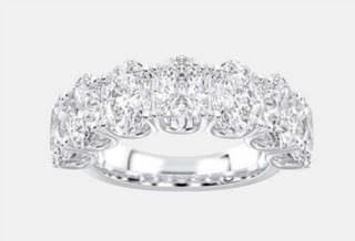 14k White Gold 2.00cttw Oval Band