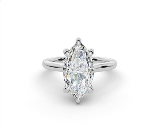 18K White Gold 6-Prong Marquise Solitaire Mounting