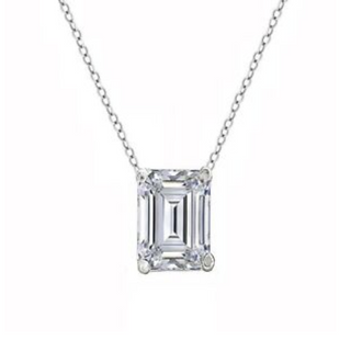 Stationary Fancy Shape Lab Grown Diamond Pendant in 14k White Gold