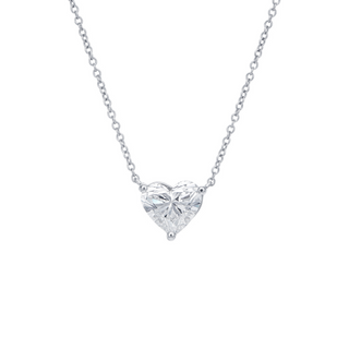Stationary Fancy Shape Lab Grown Diamond Pendant in 14k White Gold