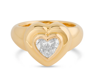 Love is Blind Heart Ring set in Yellow Gold