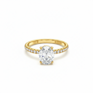 Blooming Brilliant Pave Solitaire