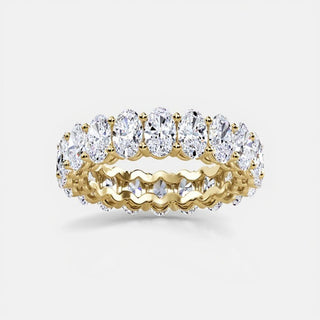 14k Yellow Gold Oval Cut Lab Grown Diamond Eternity Band