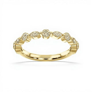 1.50ctw 14k Yellow Gold Alternating Marquise and Round Band