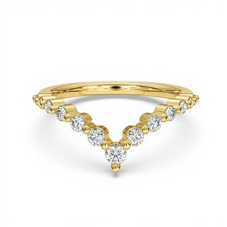Chevron Style Shared Prong Band